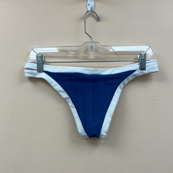 Seafolly Australia Block Party Brazilian Swim Bikini Bottoms Chambray Denim Sz.6 - Picture 7 of 10